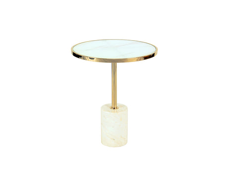Mesa auxiliar Schuller Dekala dorado y blanco Schuller