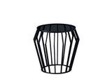 Velador Schuller Ciros negro y smoke 60x55cm Schuller