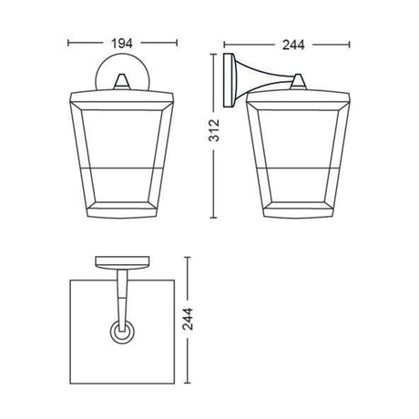 Philips Hue White and Color Ambiance Aplique de pared Econic negro RGBW 15W IP44 1744030P7 - imagen 7