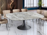 Mesa de comedor Schuller Gris y negro 629485
