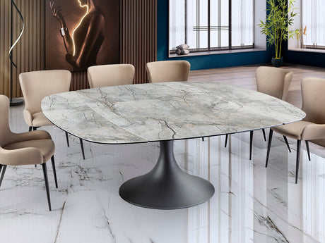 Mesa de comedor Schuller Gris y negro 629485