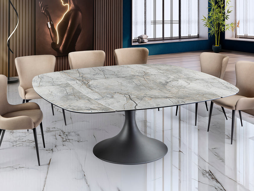 Mesa de comedor Schuller Gris y negro 629485