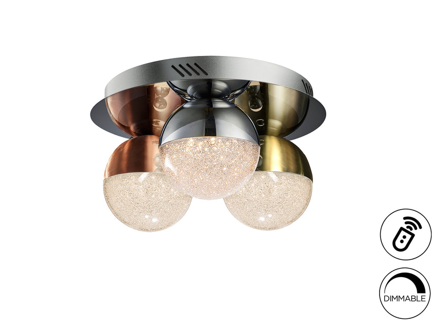 Plafón bolas Schuller Sphere LED 3 luces crom Schuller