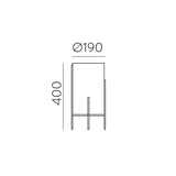 ACB Naos Sobremesa 8191/40 Oro Tecnico, LED E27 15W, CL.II, Con interruptor