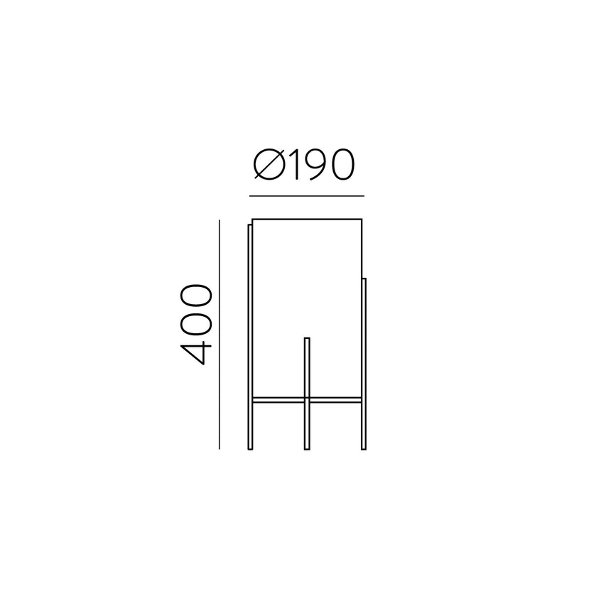 ACB Naos Sobremesa 8191/40 Oro Tecnico, LED E27 15W, CL.II, Con interruptor S8191080O