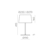 ACB Stilo Table Lamp 8202/41 White, Kit Black Text., LED E27 15W, I S8202080N