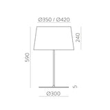 ACB Stilo Sobremesa 8202/62 Blanco, Kit Blanco Text., LED E27 15W, I S8202180B