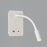 ACB Senda Aplique 16/3835 Blanco texturado, LED 3W 3000K 285lm, CRI90 , Con interruptor, Orientable, Con USB, CON USBC A3835001B