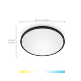 WiZ White Ambiance Plafón SuperSlim Negro 22W 2450lm 55495500 - vista alternativa | Philips