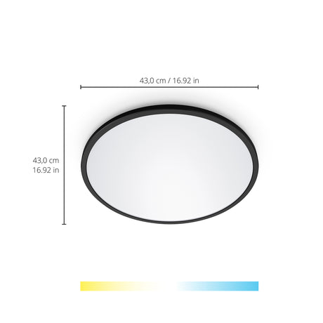 WiZ White Ambiance Plafón SuperSlim Negro 22W 2450lm 55495500 - vista alternativa | Philips