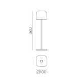 ACB Stroll Sobremesa 8218 Arena, LED 3.5W 296lm, CRI90 II IP65, LED integrado, Interruptor táctil, Regulable intensidad, Batería integrada, Regulador Kelvin step 2200-2700 S8218031MAR