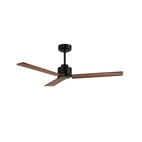 Ventilador de techo Sulion Anne 127cm negro y madera oscura motor DC