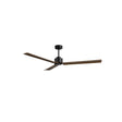 Ventilador de techo Sulion Anne 160cm negro y madera oscura motor DC