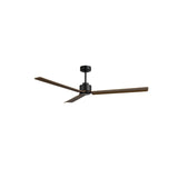 Ventilador de techo Sulion Anne 160cm negro y madera oscura motor DC