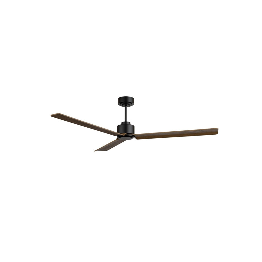Ventilador de techo Sulion Anne 160cm negro y madera oscura motor DC
