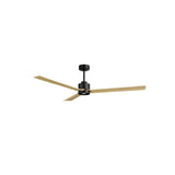 Ventilador de techo con luz Sulion Anne 160cm LED negro y madera clara motor DC CCT