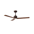 Ventilador de techo con luz Sulion Anne 127cm marrón óxido y madera oscura motor DC