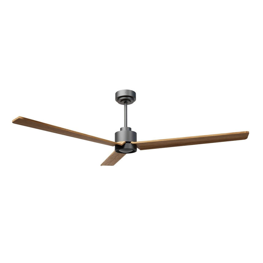 Ventilador de techo con luz Sulion Anne 160cm LED gris grafito y madera media motor DC