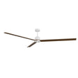 Ventilador de techo con luz Sulion Anne 220cm LED blanco y madera oscura motor DC CCT