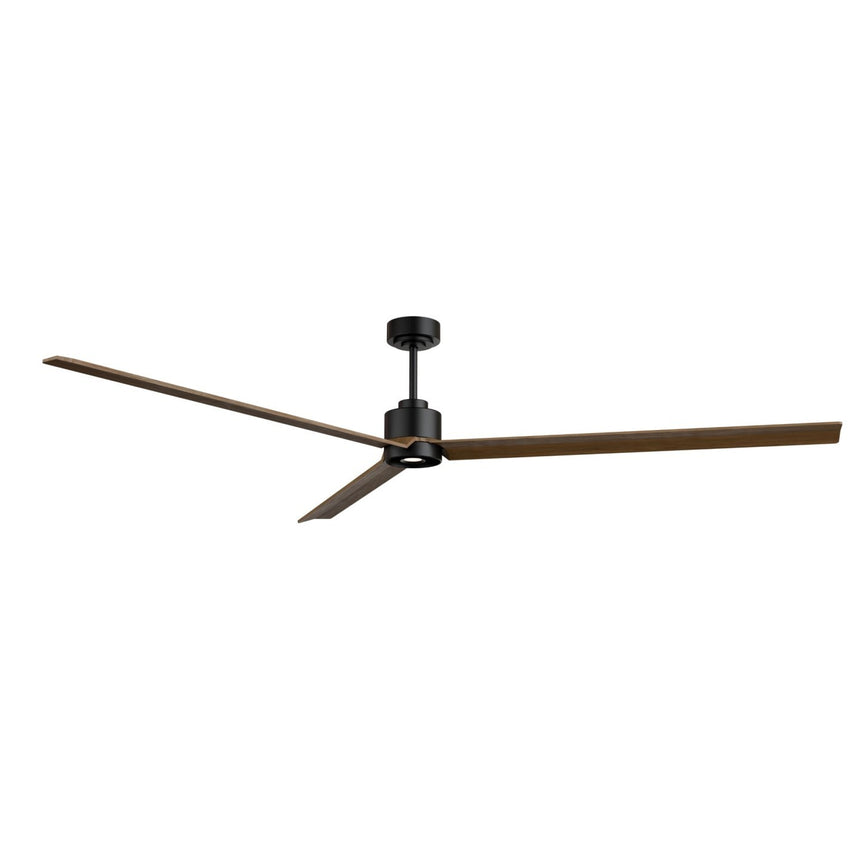 Ventilador de techo con luz Sulion Anne 220cm LED negro y madera oscura motor DC CCT