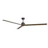 Ventilador de techo con luz Sulion Anne 220cm marrón óxido y madera oscura motor DC