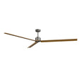 Ventilador de techo Sulion Anne 220cm gris grafito y madera media motor DC con mando