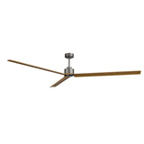 Ventilador de techo Sulion Anne 220cm gris grafito y madera media motor DC con mando