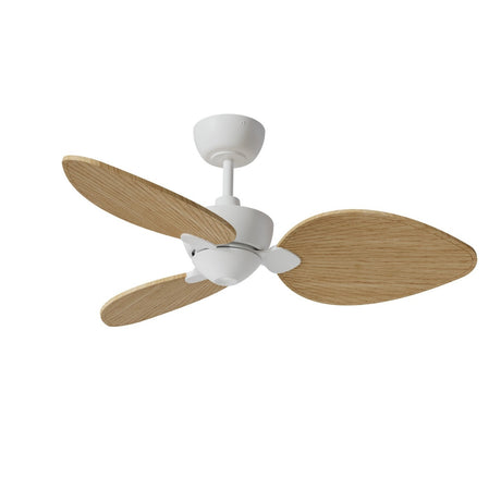 Ventilador de techo con luz Sulion Alma 100cm LED blanco y madera clara motor DC CCT