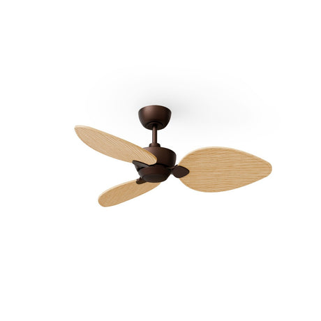 Ventilador de techo Sulion Alma 100cm marrón óxido y madera clara motor DC