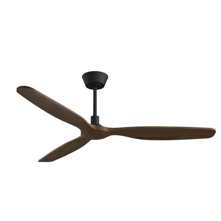 Ventilador de techo Sulion Balcony Neo 142cm negro y madera oscura motor DC