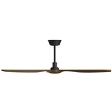 Ventilador de techo Sulion Balcony Neo 142cm negro y madera oscura motor DC
