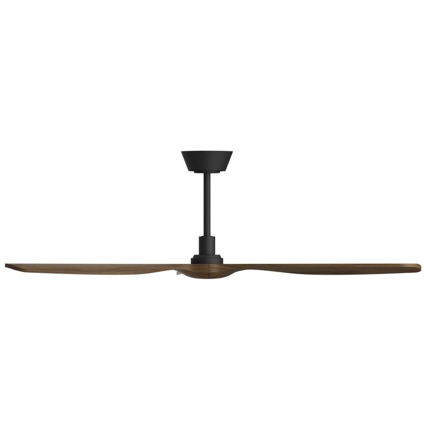 Ventilador de techo Sulion Balcony Neo 142cm negro y madera oscura motor DC