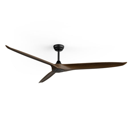 Ventilador de techo Sulion Nova 185cm negro y madera oscura motor DC con mando