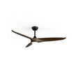 Ventilador de techo con luz Sulion Nova 152cm LED negro y madera oscura motor DC CCT