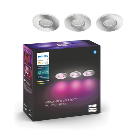 Philips Hue White and Color Ambiance Empotrable Xamento plata RGBW 6W IP44 871951435539200 (3 uds)