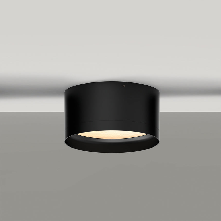 ACB Tech Plafón 3987/15 Negro Texturado, LED 18W 3000K 2200lm, CRI90 IP44, LED integrado, Difusor Microprismatico P3987100N