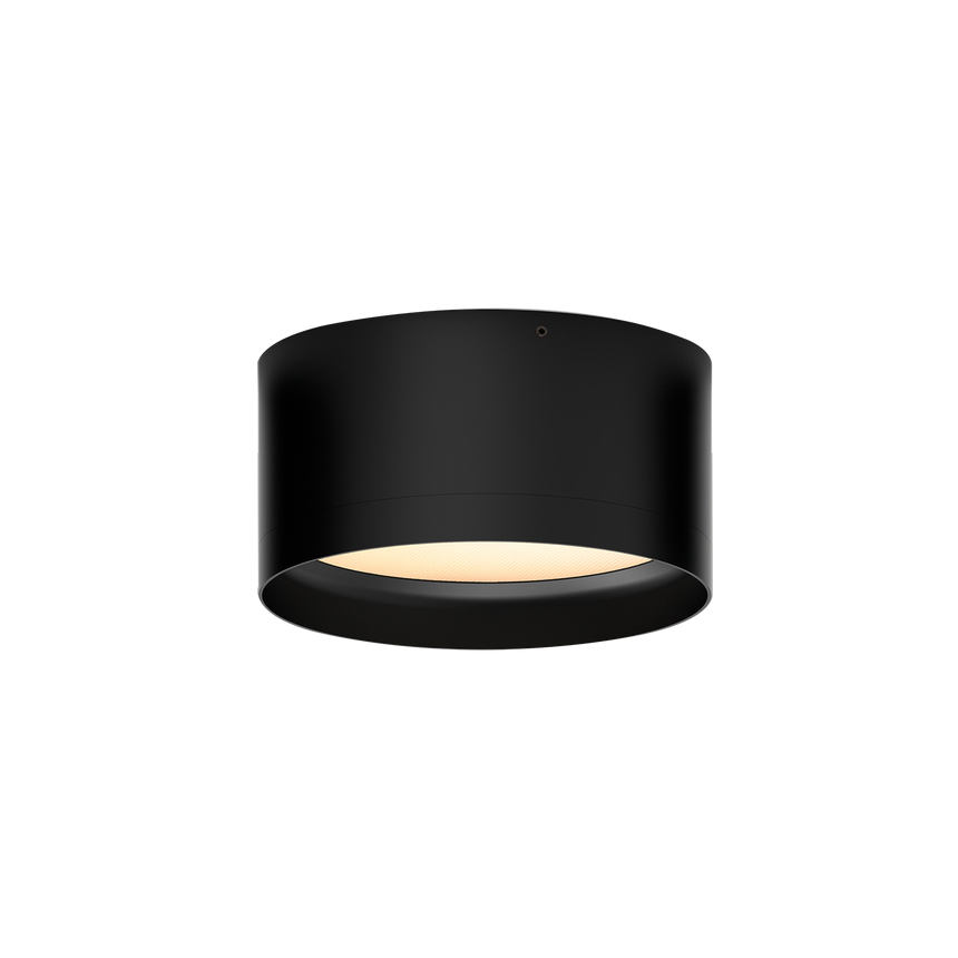 ACB Tech Plafón 3987/15 Negro Texturado, LED 18W 3000K 2200lm, CRI90 IP44, LED integrado, Difusor Microprismatico P3987100N
