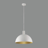ACB Tiga Lámpara de techo colgante 3707/25 Blanco Texturado/Oro Técnico, LED E27 15W, C3707080BO