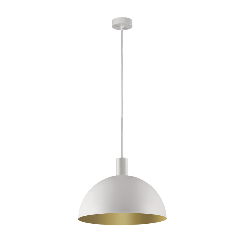 ACB Tiga Lámpara de techo colgante 3707/25 Blanco Texturado/Oro Técnico, LED E27 15W, C3707080BO