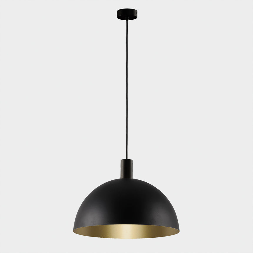 ACB Tiga Lámpara de techo colgante 3707/35 Negro texturado/Oro Técnico, LED E27 15W, C3707180NOT