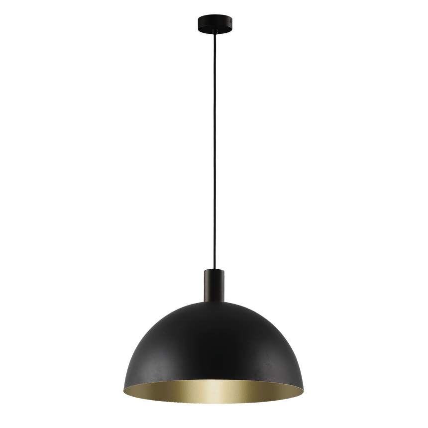 ACB Tiga Lámpara de techo colgante 3707/35 Negro texturado/Oro Técnico, LED E27 15W, C3707180NOT
