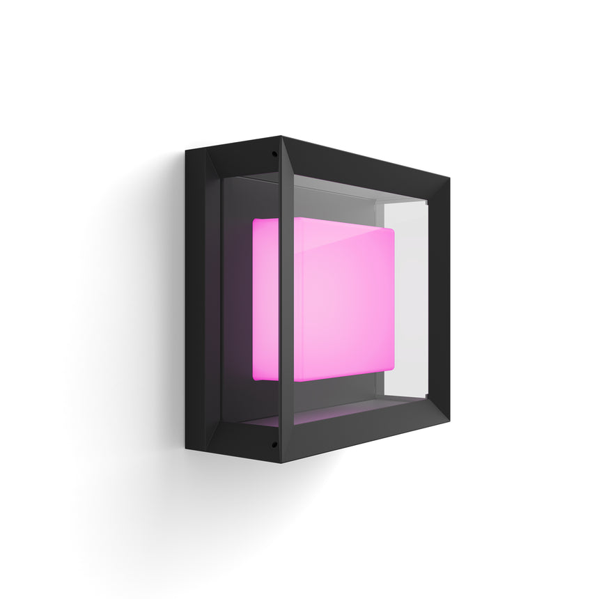Philips Hue White and Color Ambiance Aplique de pared Econic negro RGBW 15W IP44 1743830P7 - vista alternativa