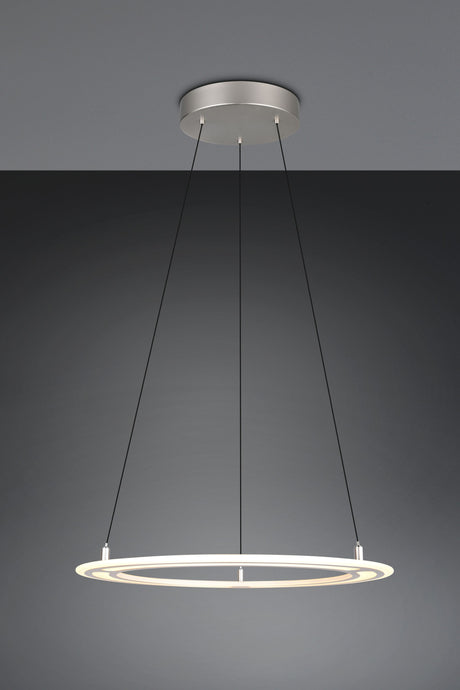 lámpara colgante Trio Cromer níquel mate TRI332910107 - vista 7