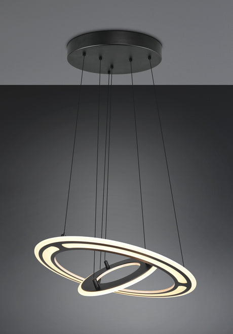 lámpara colgante Trio Cromer negro mate TRI332910232 - vista 8