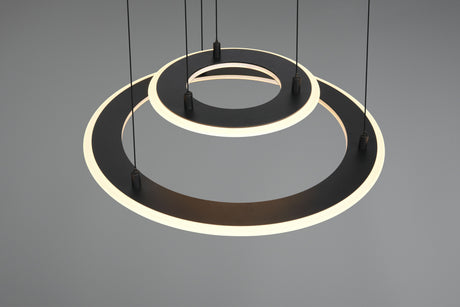 lámpara colgante Trio Cromer negro mate TRI332910232 - vista 9