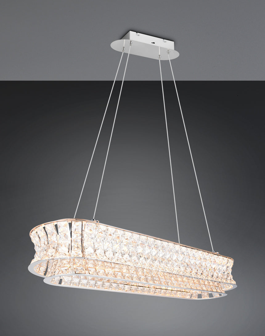 lámpara colgante Trio Zevion dorado mate TRI334710106 - ambiente