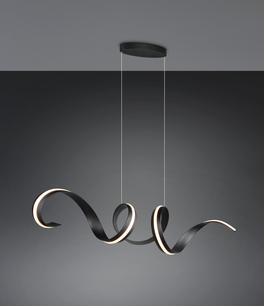 lámpara colgante Trio Cisenna negro mate TRI336119132 - vista 7