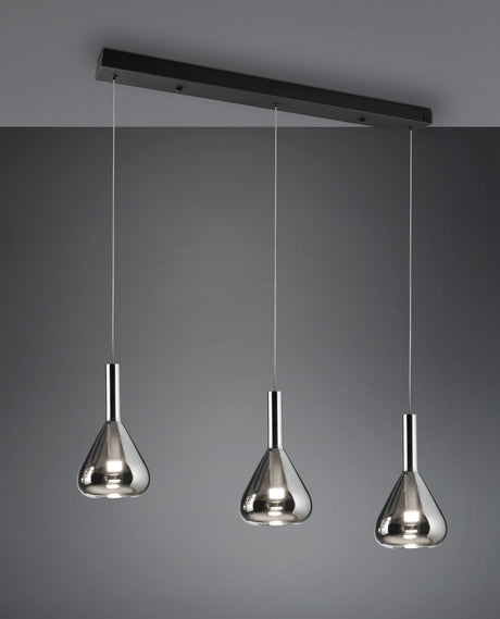 lámpara colgante Trio Cipera estera negra 100cm TRI345010332 - detalle