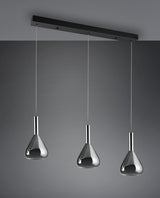 lámpara colgante Trio Cipera estera negra 100cm TRI345010332 - ambiente