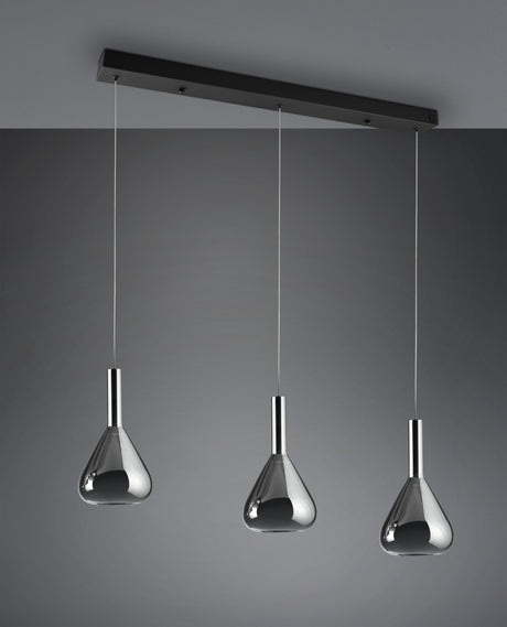 lámpara colgante Trio Cipera estera negra 100cm TRI345010332 - ambiente
